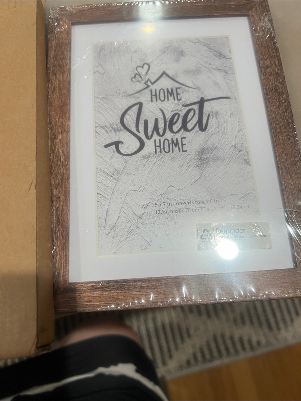 Rustic Brown ‘Home Sweet Home’ Wood Frame Picture Frame